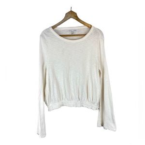 Madwell texture and thread bell sleeve top size large